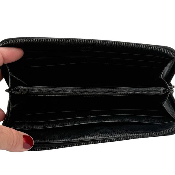Prada Tessuto Nylon Zip Wallet in Nero (Black) - Picture 10 of 11